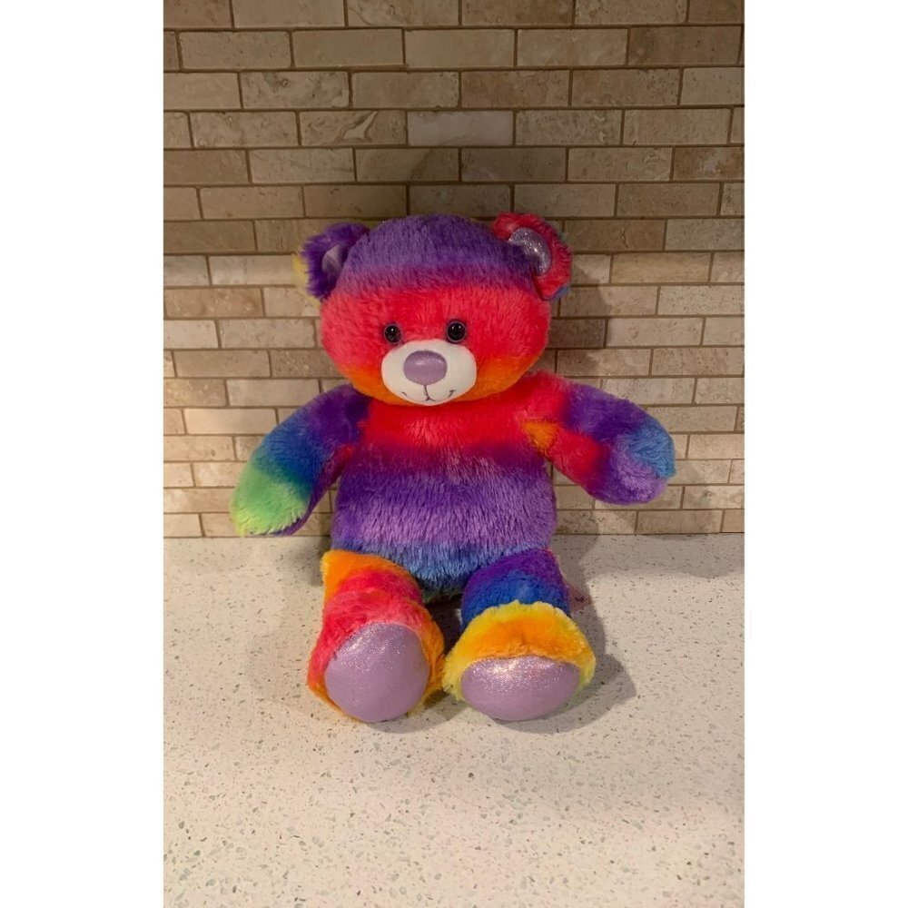 BUILD A BEAR Triple Rainbow Plush -‎ B18